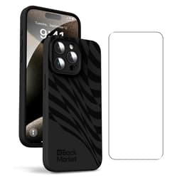 Back Market Funda iPhone 16 Pro Max y pantalla protectora - 100% biodegradable - Ola negra