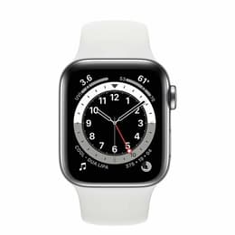 Apple Watch Series 6 (2020) GPS + Cellular 40 mm - Acero inoxidable Plata - Correa deportiva Blanco