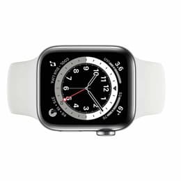 Apple Watch Series 6 (2020) GPS + Cellular 40 mm - Acero inoxidable Plata - Correa deportiva Blanco