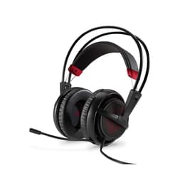 Cascos reducción de ruido gaming cableado micrófono Hp OMEN x7z95aa - Negro/Rojo