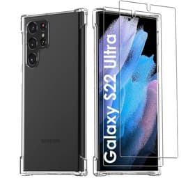 Funda Galaxy S22 Ultra 5G y 2 protectores de pantalla - Silicona - Transparente