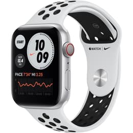 Apple Watch Series 6 (2020) GPS 44 mm - Aluminio Plata - Correa Nike Sport Blanco/Negro