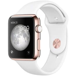 Apple Watch (Series 2) 2016 GPS 42 mm - Aluminio Oro - Deportiva Blanco