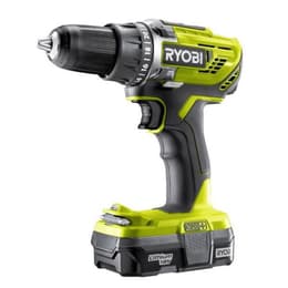 Perceuse Visseuse sans fil 18V RYOBI One+ R18DD3-220SA59 - 2 batteries de 2 Ah - 1 tournevis - cliquet + 58 acessoires - 1 sac Taladro / Atornillador