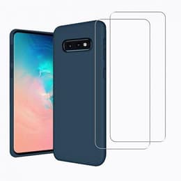 Funda Galaxy S10e y 2 protectores de pantalla - TPU - Azul