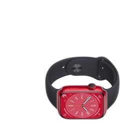 Apple Watch (Series 8) 2022 GPS + Cellular 41 mm - Aluminio Rojo - Correa deportiva Negro