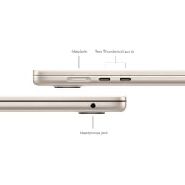 MacBook Air 15" (2024) - M3 de Apple con CPU de 8 núcleos y GPU de 10 núcleos - 8GB RAM - SSD 256GB - QWERTY - Español