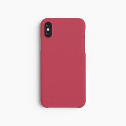 Funda iPhone X/XS - Material natural - Rojo