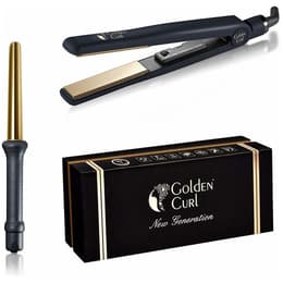 Plancha de pelo Golden Curl The Double Gold Set Duo - Negro