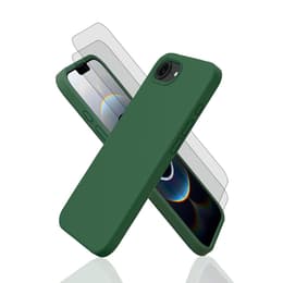 Funda iPhone 16e y 2 protectores de pantalla - Silicona - Verde