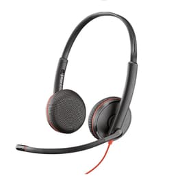 Cascos con cable micrófono Plantronics Poly Blackwire 3225 - Negro