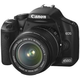 Réflex - Canon EOS 450D Negro + objetivo Canon Zoom Lens EF-S 18-55mm f/3.5-5.6 IS