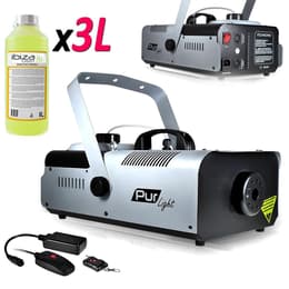 Pur Light Machine à fumée Pro Sono 1200W + Etrier de fix + 2 télécommandes NEWARK1200 + 3L Liquide Accesorios
