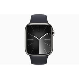 Apple Watch Series 9 (2023) GPS + Cellular 45 mm - Acero inoxidable Grafito - Correa deportiva Negro
