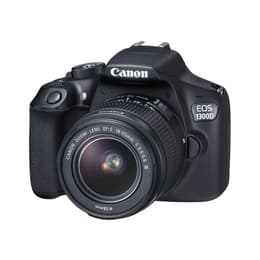 Reflex - Canon EOS 1300D - Negro + Lente Canon 18-55 mm + 55-250 mm