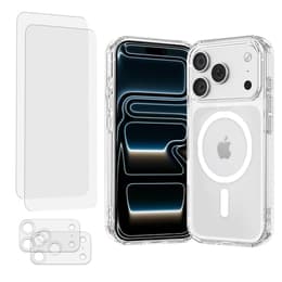 Funda iPhone 17 Pro y 2 protectores de pantalla - TPU - Transparente