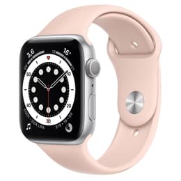 Apple Watch (Series 6) 2019 GPS 44 mm - Aluminio Plata - Correa deportiva Rosa arena