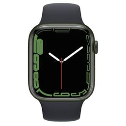 Apple Watch (Series 7) 2021 GPS 45 mm - Aluminio Verde - Correa deportiva Negro