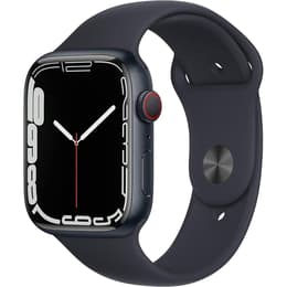 Apple Watch (Series 7) 2020 GPS + Cellular 45 mm - Aluminio Medianoche - Correa deportiva Midnight