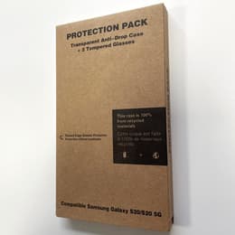 Funda Galaxy S20/S20 5G y 2 protectores de pantalla - Plástico reciclado - Transparente