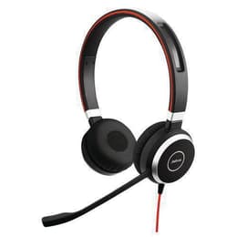 Cascos reducción de ruido con cable micrófono Jabra Evolve 40 - Negro/Rojo