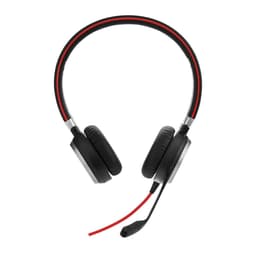 Cascos reducción de ruido con cable micrófono Jabra Evolve 40 - Negro/Rojo