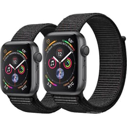 Apple Watch (Series 4) 2018 GPS + Cellular 44 mm - Aluminio Gris espacial - Nailon trenzado Negro