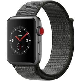 Apple Watch (Series 3) 2017 GPS 42 mm - Cerámica Gris espacial - Nailon trenzado Negro