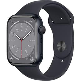 Apple Watch (Series 8) 2022 GPS 45 mm - Acero inoxidable Negro - Correa deportiva Negro