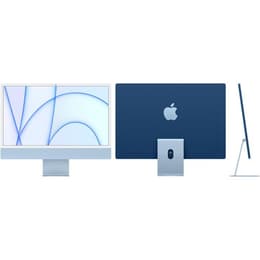 iMac 24" (2021) M1 de Apple con CPU de 8 núcleos GPU de 7 núcleos - 256 GB SSD - 8 GB AZERTY - Francés Vidrio estándar