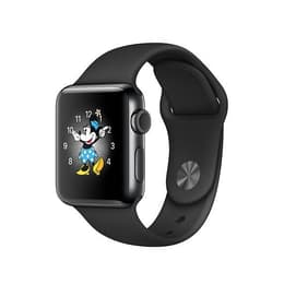 Apple Watch (Series 2) 2016 GPS 42 mm - Acero inoxidable Gris espacial - Deportiva Negro