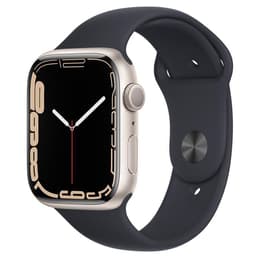 Apple Watch (Series 7) 2021 GPS 45 mm - Aluminio Blanco estrella - Correa deportiva Negro