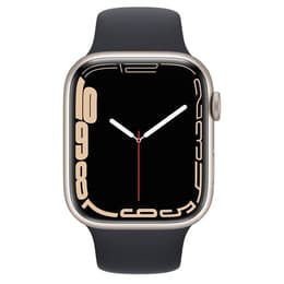 Apple Watch (Series 7) 2021 GPS 45 mm - Aluminio Blanco estrella - Correa deportiva Negro