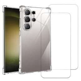Funda Galaxy S24 Ultra y 2 protectores de pantalla - TPU - Transparente