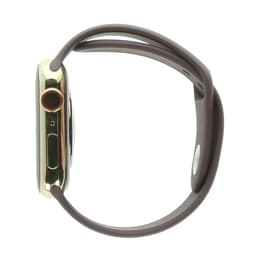 Apple Watch (Series 7) 2021 GPS + Cellular 45 mm - Acero inoxidable Oro - Correa deportiva Cerezo oscuro