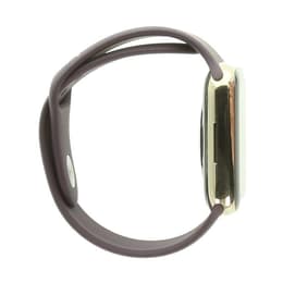 Apple Watch (Series 7) 2021 GPS + Cellular 45 mm - Acero inoxidable Oro - Correa deportiva Cerezo oscuro