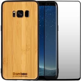 Funda Galaxy S8 y pantalla protectora - Madera - Marrón