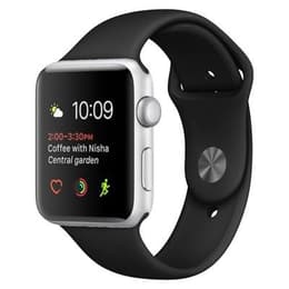 Apple Watch Series 3 (2017) GPS 42 mm - Acero inoxidable Plata - Correa deportiva Negro
