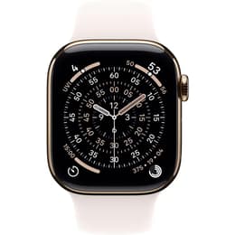 Apple Watch Series 11 (2025) GPS + Cellular 46 mm - Titanio Oro - Correa deportiva Blanco