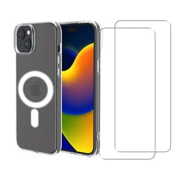 Funda iPhone 15 Plus y 2 protectores de pantalla - TPU - Transparente
