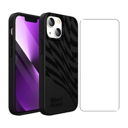 Back Market Funda iPhone 13 y pantalla protectora - 100% biodegradable - Ola negra