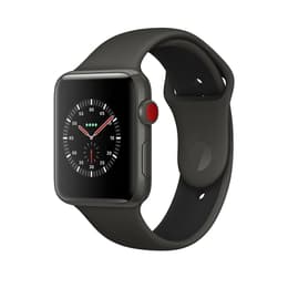Apple Watch (Series 3) 2017 GPS 42 mm - Aluminio Gris espacial - Correa loop deportiva Negro