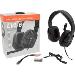 Cascos reducción de ruido gaming con cable micrófono Pdp Afterglow LVL 6 Plus - Negro/Rojo