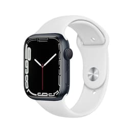 Apple Watch Series 7 (2021) GPS + Cellular 45 mm - Aluminio Medianoche - Correa deportiva Blanco