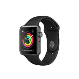 Apple Watch (Series 3) 2017 GPS + Cellular 42 mm - Aluminio Gris espacial - Correa deportiva Negro