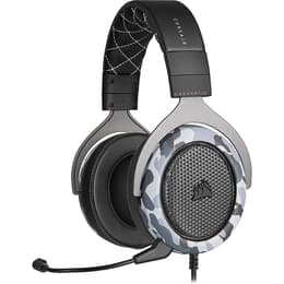 Cascos reducción de ruido gaming con cable micrófono Corsair HS60 Haptic - Negro