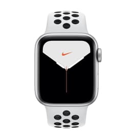 Apple Watch (Series 5) 2019 GPS + Cellular 44 mm - Aluminio Plata - Correa Nike Sport Blanco