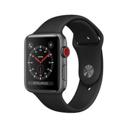 Apple Watch (Series 3) 2017 GPS + Cellular 38 mm - Aluminio Gris espacial - Correa deportiva Negro