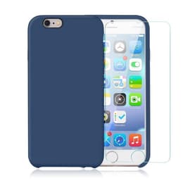 Funda iPhone SE (2022/2020)/8/7/6/6S y 2 protectores de pantalla - Silicona - Azul Cobalto