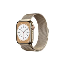 Apple Watch Series 8 (2022) GPS + Cellular 45 mm - Acero inoxidable Oro - Pulsera Milanese Loop Oro
